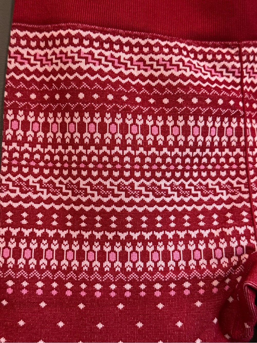 Fabletics Red Patterned High-Waist Leggings - Picture 6 of 16